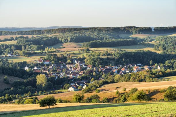 View of the village Reichenbach-Steegen