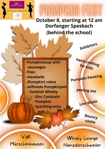 Poster Pumpkin Festival in Spesbach
