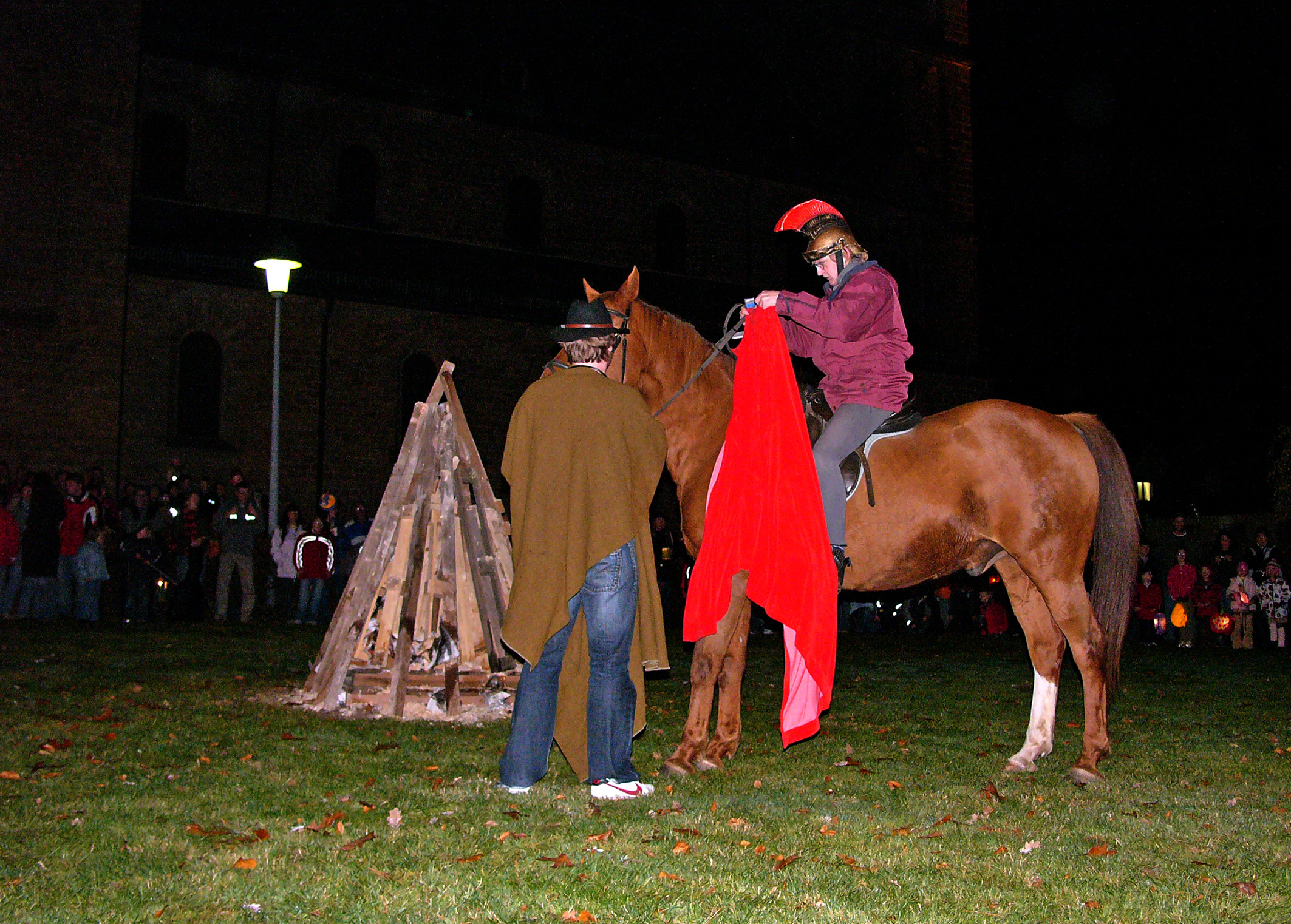 St. Martin´s play - St. Martin on his horse dividing his cloak