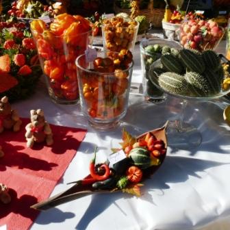 Ornamental pumkins sold at the Farmers Market in Schneckenhausen
