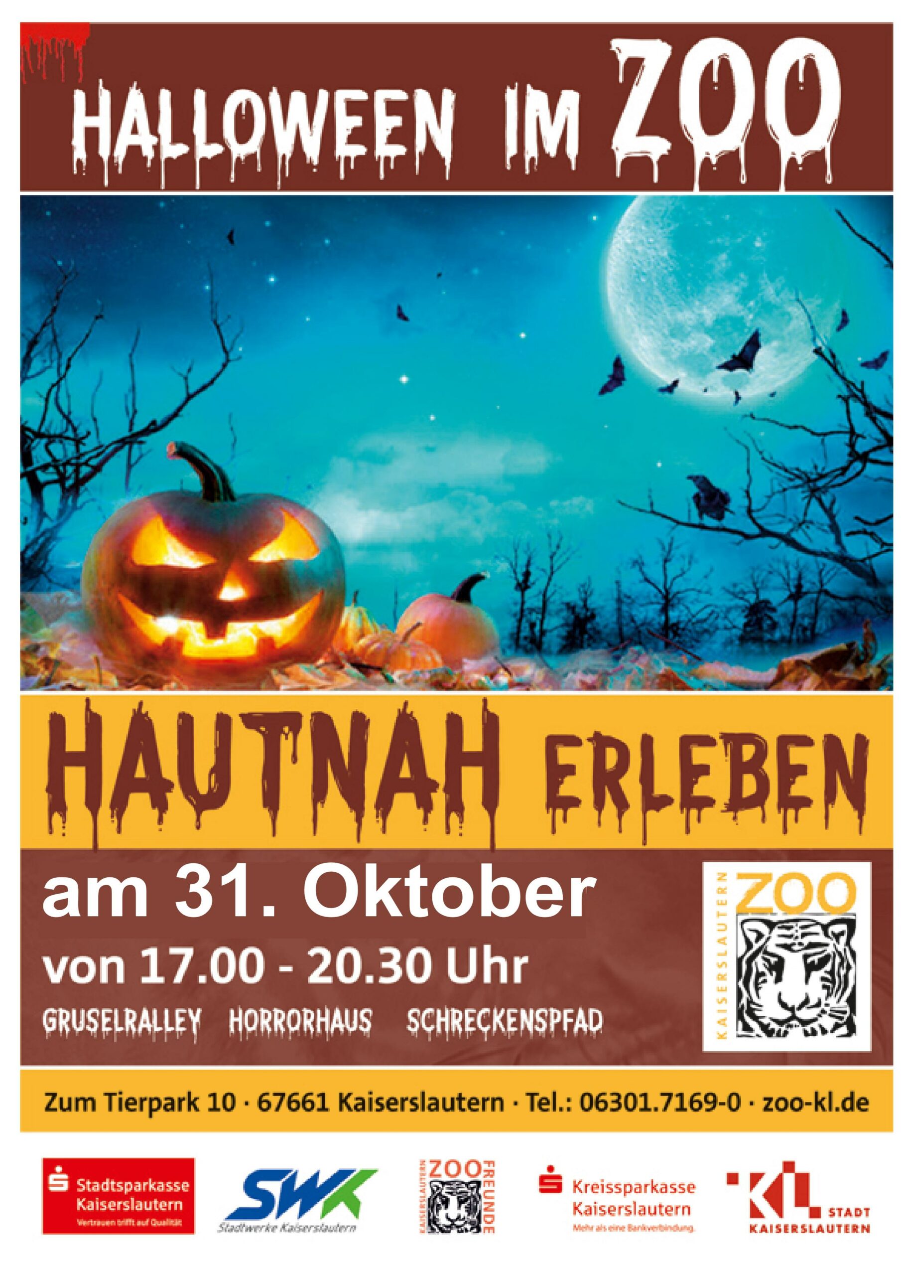 Poster of the Halloween Event at Kaiserslautern Zoo