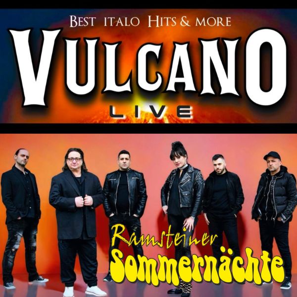poster advertising Italian Summer Night in Ramstein with the band Vulcano