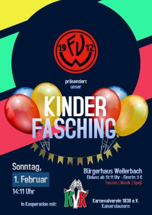 Poster of the Children´s Carnival Party in Weilerbach