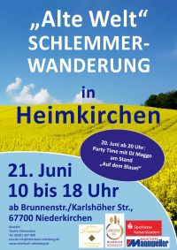 Poster advertising culinary hike in Heimkirchen