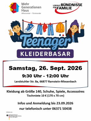 Teenager-Kleiderbasar Sept. 2026