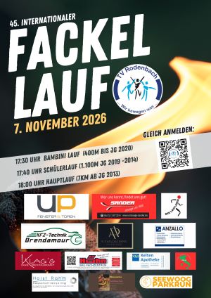 Poster of the Torch Run in Rodenbach